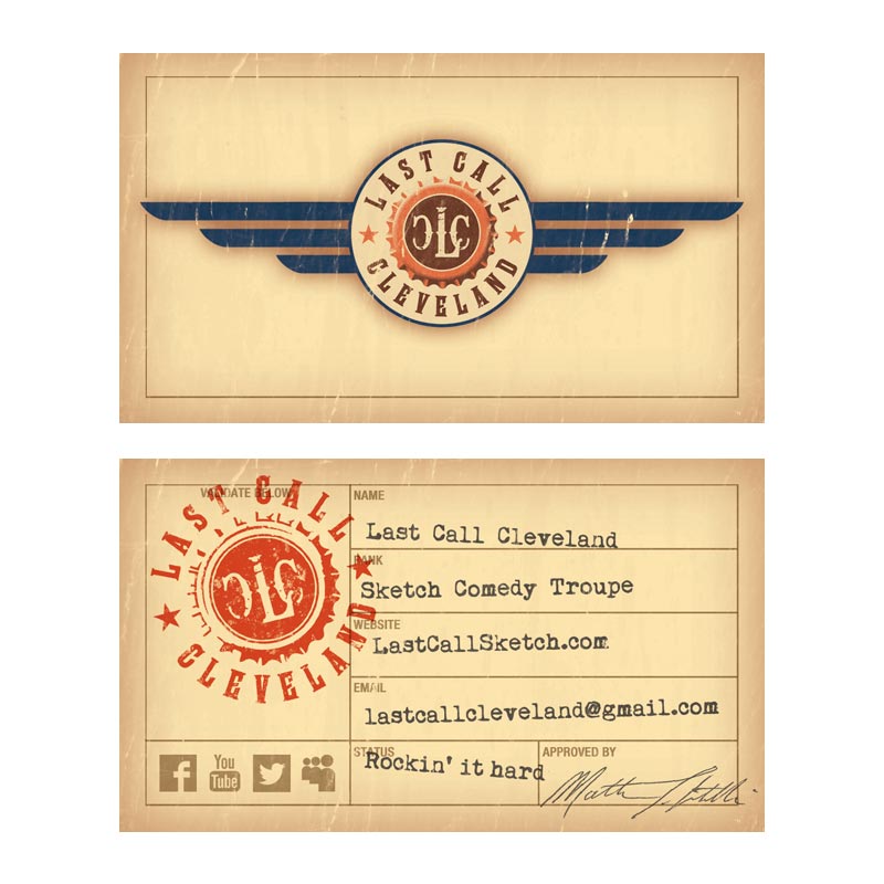 Last Call Cleveland Business Card