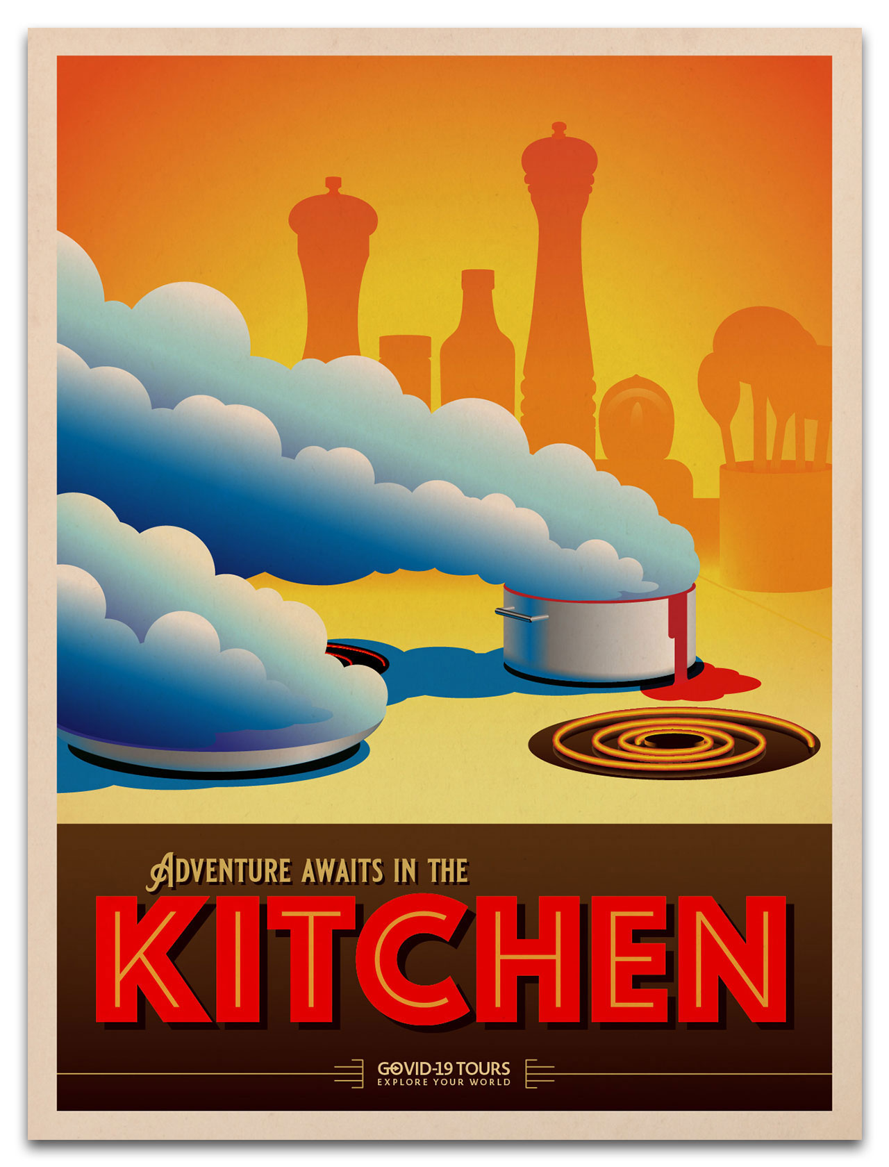 Kitchen Quarantine Travel Poster